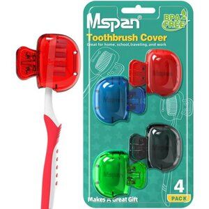 Toothbrush head cover protector case cap clip vented sanitary travel bathroom se